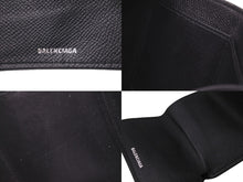 画像をギャラリービューアに読み込む, BALENCIAGA バレンシアガ 三つ折り財布 ミニウォレット BB ロゴ ブラック 601387 レザー ゴールド金具 良品 中古 59848