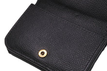 画像をギャラリービューアに読み込む, BALENCIAGA バレンシアガ 三つ折り財布 ミニウォレット BB ロゴ ブラック 601387 レザー ゴールド金具 良品 中古 59848