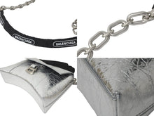 画像をギャラリービューアに読み込む, BALENCIAGA バレンシアガ ショルダーバッグ Downtown XS ダウンタウン 689121 チェーンショルダー シルバー 美品 中古 59854