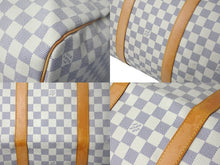 画像をギャラリービューアに読み込む, LOUIS VUITTON ルイヴィトン ボストンバッグ キーポル50 ダミエアズール N41430 ホワイト 美品 中古 59856