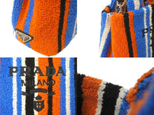 Load image into Gallery viewer, 極美品 PRADA プラダ RICAMO BAIADERA 2WAY ハンドバッグ 1BA343 ショルダーバッグ ロゴ エンブロイダリー マルチカラー 中古 59858