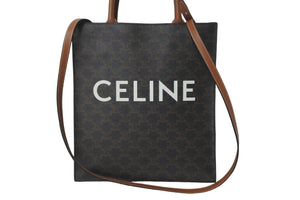 CELINE セリーヌ トートバッグ スモール トリオンフ バーティカル カバ トリオンフ キャンバス 191542BZK.04LU 美品 中古 59859