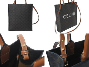 CELINE セリーヌ トートバッグ スモール トリオンフ バーティカル カバ トリオンフ キャンバス 191542BZK.04LU 美品 中古 59859