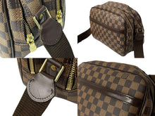 画像をギャラリービューアに読み込む, LOUIS VUITTON ルイヴィトン ショルダーバッグ リポーターPM ダミエキャンバス N45253 ブラウン 美品 中古 59862