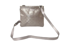 画像をギャラリービューアに読み込む, 極美品 GUCCI グッチ ショルダーバッグ ベージュ GGインプリメ 201538 シルバー金具 PVC レザー 中古 59896