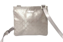 画像をギャラリービューアに読み込む, 極美品 GUCCI グッチ ショルダーバッグ ベージュ GGインプリメ 201538 シルバー金具 PVC レザー 中古 59896