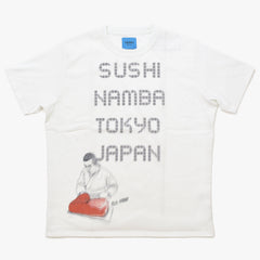 新品未使用 TRIPPY MIKIO ART トリッピーミキオアート 鮨 なんば コラボレーションTシャツ SMB-001 ホワイト NAMBA XLサイズ 中古 4a005990