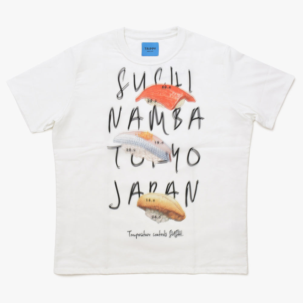新品未使用 TRIPPY MIKIO ART トリッピーミキオアート 鮨 なんば コラボレーションTシャツ SMB-002 ホワイト SUSHI XLサイズ 中古 4a005993