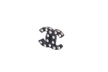 画像をギャラリービューアに読み込む, CHANEL シャネル ピアス ココマーク ラインストーン ブラック シルバー金具 04A 美品 中古 59931