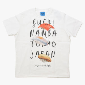 新品未使用 TRIPPY MIKIO ART トリッピーミキオアート 鮨 なんば コラボレーションTシャツ SMB-002 ホワイト SUSHI XLサイズ 中古 4a005994