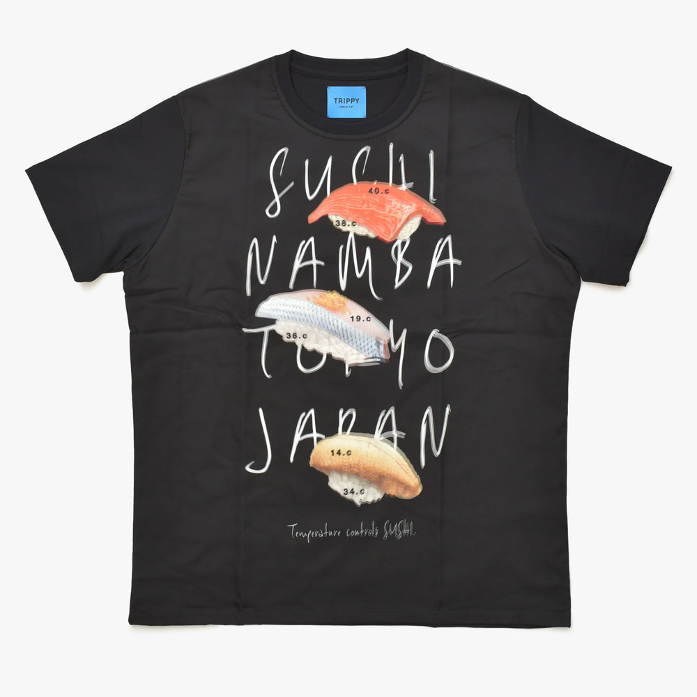 新品未使用 TRIPPY MIKIO ART トリッピーミキオアート 鮨 なんば コラボレーションTシャツ SMB-002 ブラック SUSHI XLサイズ 中古 4a005995