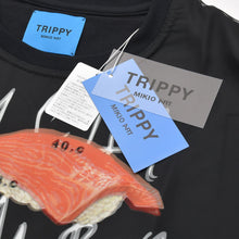 画像をギャラリービューアに読み込む, 新品未使用 TRIPPY MIKIO ART トリッピーミキオアート 鮨 なんば コラボレーションTシャツ SMB-002 ブラック SUSHI XLサイズ 中古 4a005995