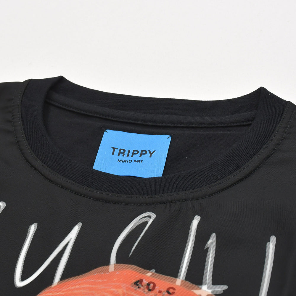 新品未使用 TRIPPY MIKIO ART トリッピーミキオアート 鮨 なんば コラボレーションTシャツ SMB-002 ブラック SUSHI XLサイズ 中古 4a005995