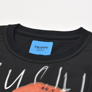 新品未使用 TRIPPY MIKIO ART トリッピーミキオアート 鮨 なんば コラボレーションTシャツ SMB-002 ブラック SUSHI XLサイズ 中古 4a005995