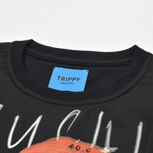 画像をギャラリービューアに読み込む, 新品未使用 TRIPPY MIKIO ART トリッピーミキオアート 鮨 なんば コラボレーションTシャツ SMB-002 ブラック SUSHI XLサイズ 中古 4a005995