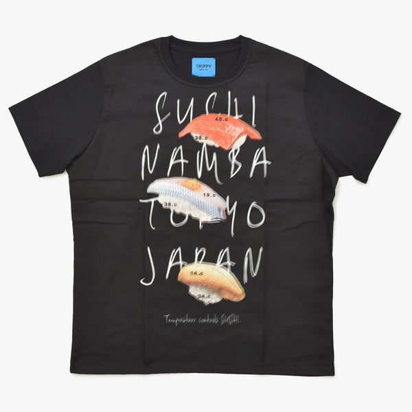 新品未使用 TRIPPY MIKIO ART トリッピーミキオアート 鮨 なんば コラボレーションTシャツ SMB-002 ブラック SUSHI XLサイズ 中古 4a005996
