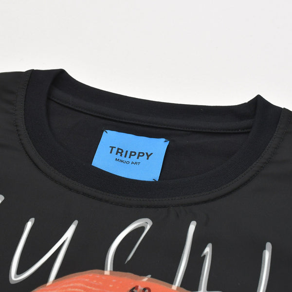 新品未使用 TRIPPY MIKIO ART トリッピーミキオアート 鮨 なんば コラボレーションTシャツ SMB-002 ブラック SUSHI XLサイズ 中古 4a005996