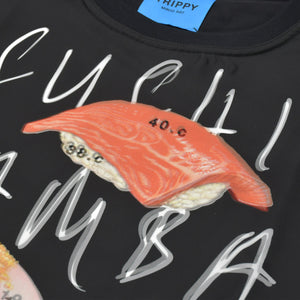 新品未使用 TRIPPY MIKIO ART トリッピーミキオアート 鮨 なんば コラボレーションTシャツ SMB-002 ブラック SUSHI XLサイズ 中古 4a005996