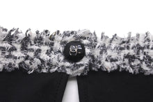 画像をギャラリービューアに読み込む, CHANEL シャネル 半袖Ｔシャツ P45633V28403 ココボタン 胸ポケット スリット コットン ツイード ブラック 34 美品 中古 59961