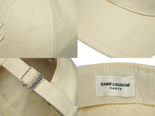 画像をギャラリービューアに読み込む, SAINT LAURENT PARIS サンローランパリ ロゴ ベースボールキャップ コットン アイボリー サイズ調整可能 690975 美品 中古 59962