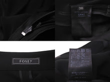 Load image into Gallery viewer, 極美品 FOXEY フォクシー ワイド スラックス パンツ ブラック 40703 黒 ボトムス サイズ38 中古 59985