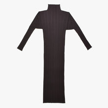 Load the image into the gallery viewer. 極美品 PLEATS PLEASE ISSEY MIYAKE プリーツプリーズ イッセイミヤケ ワンピース プリーツ加工 サイズ3 ポリエステル ブラウン 中古 4a006002
