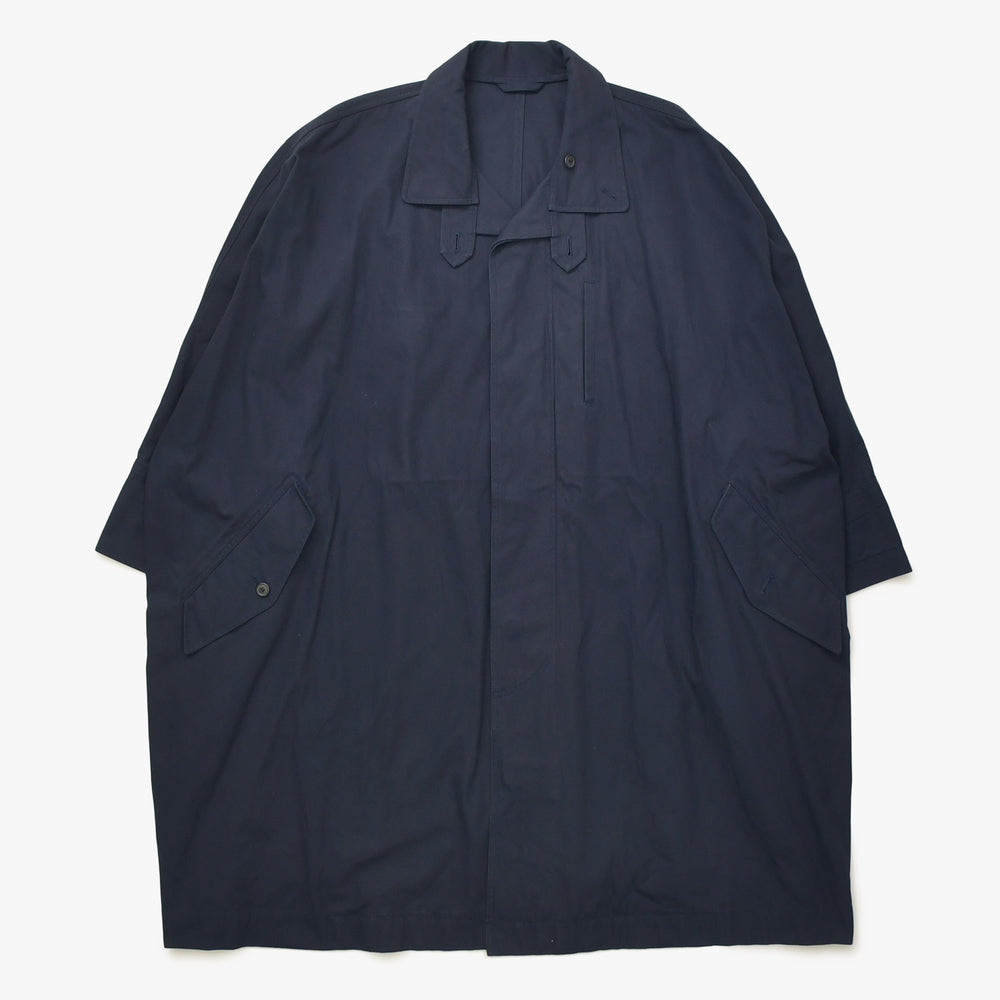 極美品 ISSEI MIYAKE イッセイミヤケ オーバーコート コート ME33-FA017 ネイビー サイズM 中古 4a006003