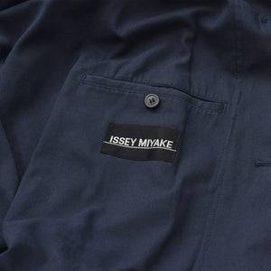 極美品 ISSEI MIYAKE イッセイミヤケ オーバーコート コート ME33-FA017 ネイビー サイズM 中古 4a006003