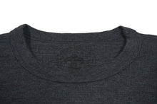 画像をギャラリービューアに読み込む, CHROME HEARTS クロムハーツ 長袖Ｔシャツ グンゼ クロスパッチ スクロールラベル コットン ポリエステル グレー XS 美品 中古 60034