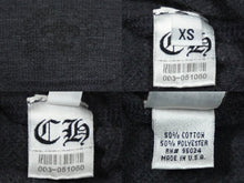 画像をギャラリービューアに読み込む, CHROME HEARTS クロムハーツ 長袖Ｔシャツ グンゼ クロスパッチ スクロールラベル コットン ポリエステル グレー XS 美品 中古 60034