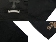 画像をギャラリービューアに読み込む, CHROME HEARTS クロムハーツ カーペンターロングパンツ ダブルニー ブラック クロスパッチ レオパード シルバー925 サイズ36 美品 中古 60041