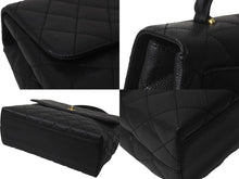 Load image into Gallery viewer, 極美品 CHANEL シャネル ハンドバッグ マトラッセ ケリートップ 9番台 ココマーク ブラック キャビアスキン ゴールド金具 中古 60043