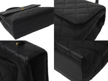 Load image into Gallery viewer, 極美品 CHANEL シャネル ハンドバッグ マトラッセ ケリートップ 9番台 ココマーク ブラック キャビアスキン ゴールド金具 中古 60043