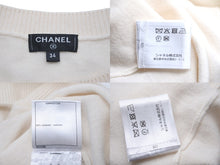画像をギャラリービューアに読み込む, CHANEL シャネル ラパウザ ニット ココマーク ロゴ ホワイト 2019年 カシミヤ サイズ34 P60447K46038 美品 中古 60047