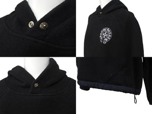 CHROME HEARTS クロムハーツ フリースパーカー GRP Y NOT U DETENTION SWEATSHIRT ブラック サイズL 良品 中古 60055