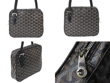画像をギャラリービューアに読み込む, GOYARD ゴヤール ヨナGM ショルダーバッグ ブラック レザー コーティングキャンバス 良品 中古 60072