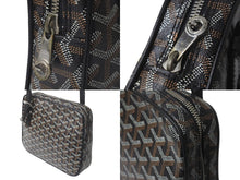 画像をギャラリービューアに読み込む, GOYARD ゴヤール ヨナGM ショルダーバッグ ブラック レザー コーティングキャンバス 良品 中古 60072