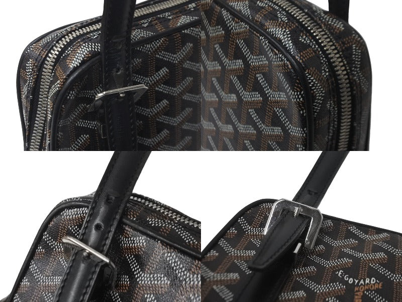 GOYARD Yona GM shoulder bag black leather coated canvas good quality used 60072