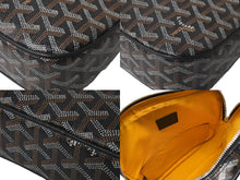 画像をギャラリービューアに読み込む, GOYARD ゴヤール ヨナGM ショルダーバッグ ブラック レザー コーティングキャンバス 良品 中古 60072