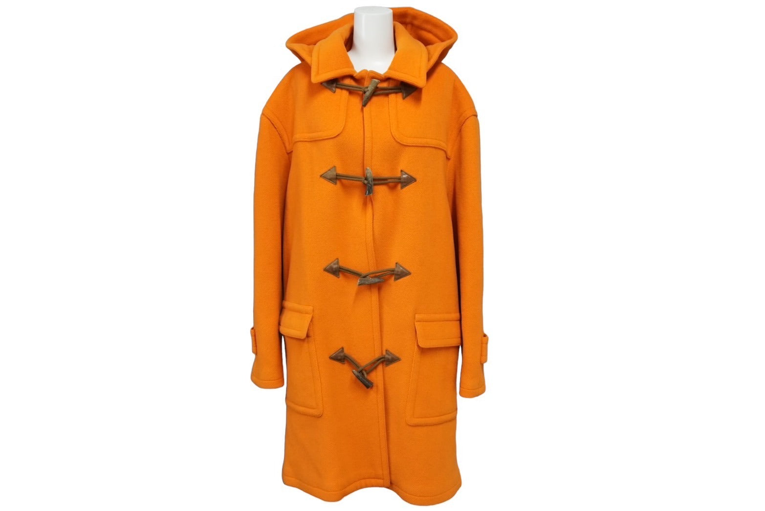 エルメス　HERMES オレンジ トレンチコート　ロングコート　vintage エルメスカラーオレンジ！春のパリジャン必須トレンチコート
