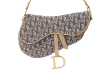 画像をギャラリービューアに読み込む, 極美品 Christian Dior クリスチャンディオール ハンドバッグ トロッター柄 サドルバッグ キャンバス レザー ブラウン 中古 60106