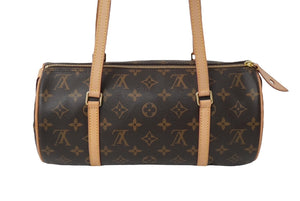 新品同様 LOUIS VUITTON ルイヴィトン モノグラム パピヨン30 ハンドバッグ ブラウン 新型 M40711 ロゴ ワンショルダー 中古  60107 – Casanova Vintage