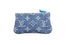 Load image into Gallery viewer, 未使用 LOUIS VUITTON ルイヴィトン モノグラム デニム ポシェットクレ コインケース M95343 ブルー 小銭入れ 財布 中古 60124