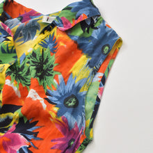 Load the image into the gallery viewer. 極美品 ISSEI MIYAKE イッセイミヤケ ワンピース ノースリーブ ワンピース サイズ9 マルチカラー 中古 4a006013
