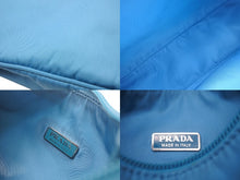 Load image into Gallery viewer, PRADA プラダ ホーボー ハンドバッグ ブルー 水色 ナイロン トライアングルロゴ 鞄 手持ち ワンショルダー 美品 中古 60130