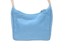 Load image into Gallery viewer, PRADA プラダ ホーボー ハンドバッグ ブルー 水色 ナイロン トライアングルロゴ 鞄 手持ち ワンショルダー 美品 中古 60130