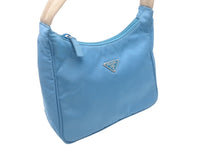 Load image into Gallery viewer, PRADA プラダ ホーボー ハンドバッグ ブルー 水色 ナイロン トライアングルロゴ 鞄 手持ち ワンショルダー 美品 中古 60130