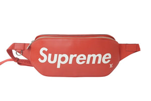 LOUIS VUITTON × Supreme ルイヴィトン × シュプリーム ボディバッグ バムバッグPM M53418 エピレザー レッド 美品 中古 60139