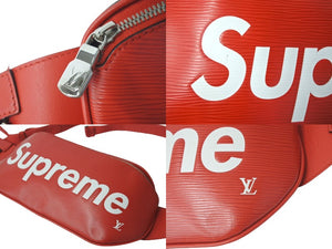 LOUIS VUITTON × Supreme ルイヴィトン × シュプリーム ボディバッグ バムバッグPM M53418 エピレザー レッド 美品 中古 60139