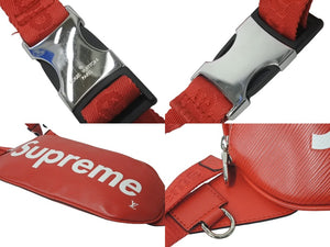 LOUIS VUITTON × Supreme ルイヴィトン × シュプリーム ボディバッグ バムバッグPM M53418 エピレザー レッド 美品 中古 60139